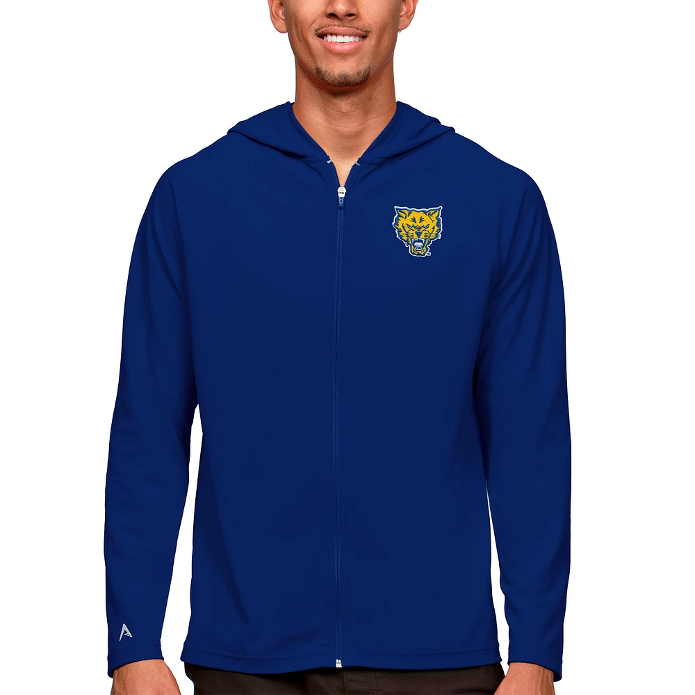 Men's Antigua Royal Fort Valley State Wildcats Legacy Full-Zip Hoodie