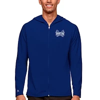 Men's Antigua Royal Hampton Pirates Legacy Full-Zip Hoodie