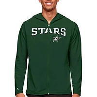 Men's Antigua Green Dallas Stars Legacy Full-Zip Hoodie