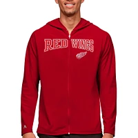 Men's Antigua Red Detroit Wings Legacy Full-Zip Hoodie
