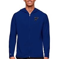 Men's Antigua Royal St. Louis Blues Logo Legacy Full-Zip Hoodie