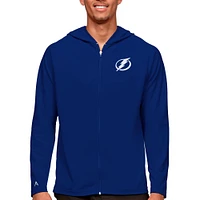 Men's Antigua Royal Tampa Bay Lightning Logo Legacy Full-Zip Hoodie
