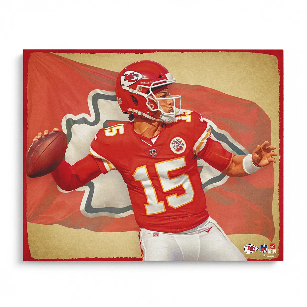 Patrick Mahomes Kansas City Chiefs Unsigned 16" x 20" Photo Print - Designed by Artist Brian Konnick