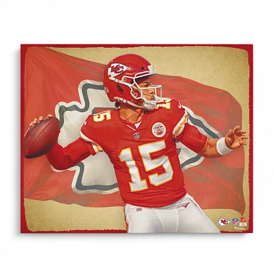 Patrick Mahomes Kansas City Chiefs Unsigned 16" x 20" Photo Print - Designed by Artist Brian Konnick