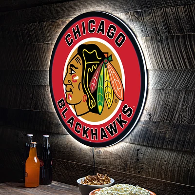 Chicago Blackhawks LED XL Round Wall Décor