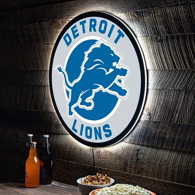 Detroit Lions LED XL Round Wall Décor