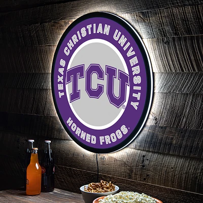 TCU Horned Frogs LED XL Round Wall Décor