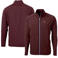 Men's Cutter & Buck Crimson Harvard Adapt Eco Knit Hybrid Recycled Full-Zip Jacket