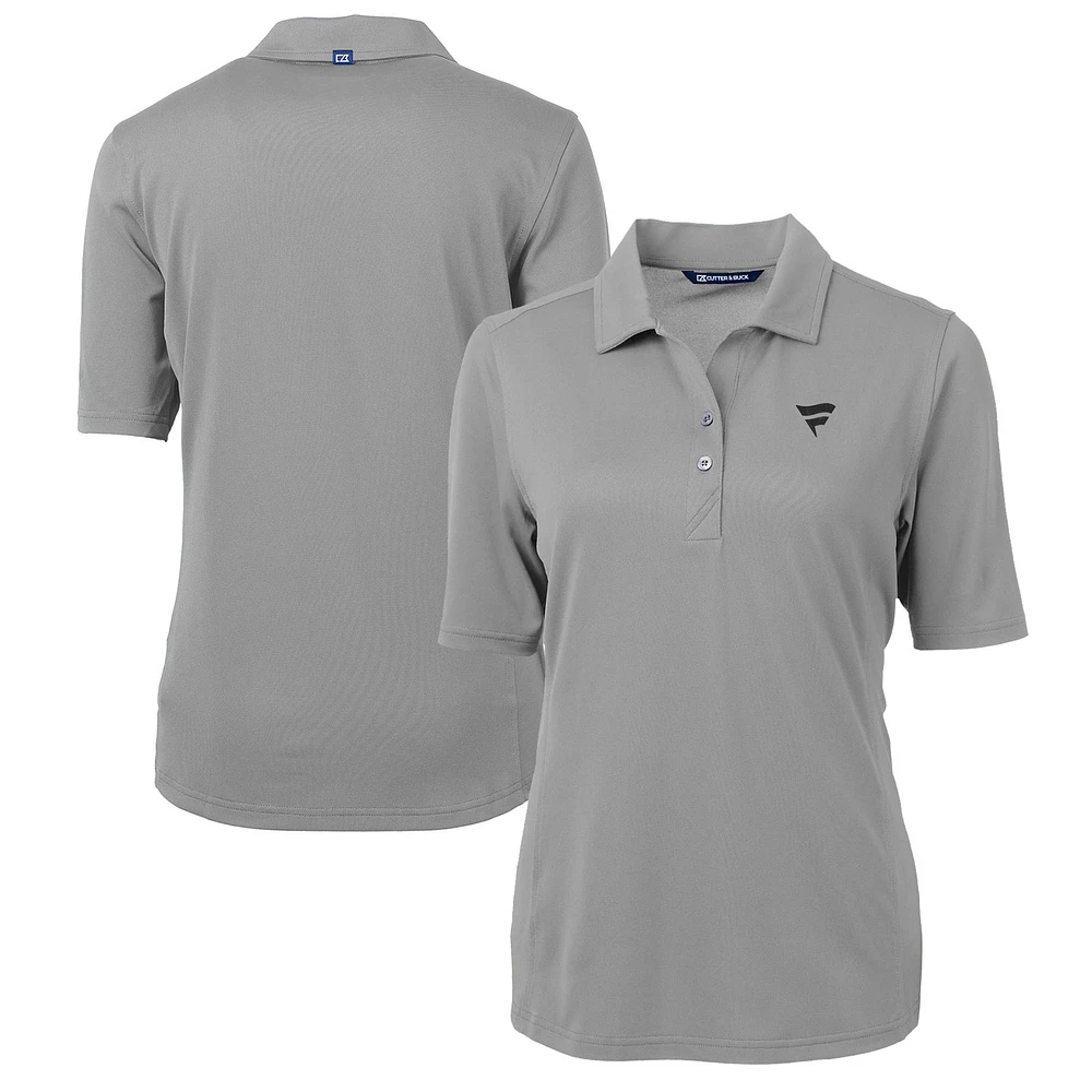 Women's Cutter & Buck Silver Fanatics Corporate Virtue Eco Pique Recycled Polo
