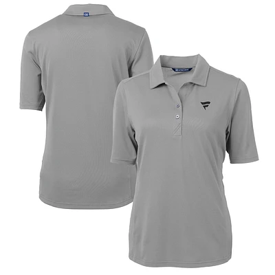 Women's Cutter & Buck Silver Fanatics Corporate Virtue Eco Pique Recycled Polo