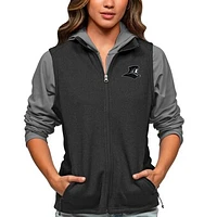 Women's Antigua Heather Black Providence Friars Course Full-Zip Vest