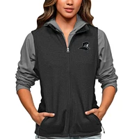 Women's Antigua Heather Black Providence Friars Course Full-Zip Vest