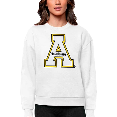 Women's Antigua Appalachian State Mountaineers Victory Crewneck Pullover Sweatshirt