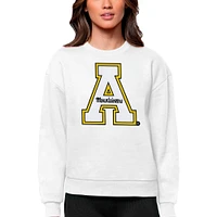 Women's Antigua Appalachian State Mountaineers Victory Crewneck Pullover Sweatshirt
