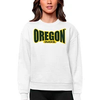 Women's Antigua Oregon Ducks Victory Crewneck Pullover Sweatshirt