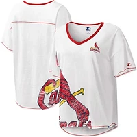 Women's Starter White St. Louis Cardinals Perfect Game V-Neck T-Shirt