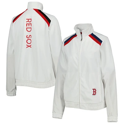 Women's G-III 4Her by Carl Banks White Boston Red Sox Flag Full-Zip Track Jacket