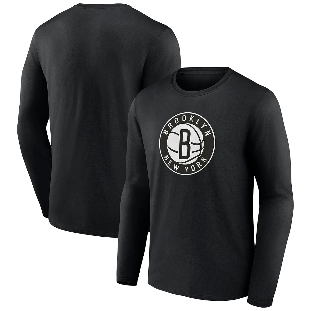 Men's Brooklyn Nets Alternate Logo Long Sleeve T-Shirt