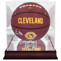 Evan Mobley Cleveland Cavaliers Autographed Wilson City Edition Collector's Basketball with Mahogany Team Logo Display Case