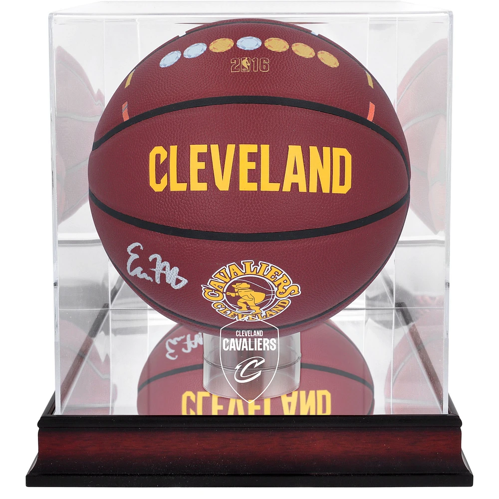 Evan Mobley Cleveland Cavaliers Autographed Wilson City Edition Collector's Basketball with Mahogany Team Logo Display Case