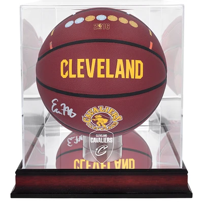 Evan Mobley Cleveland Cavaliers Autographed Wilson City Edition Collector's Basketball with Mahogany Team Logo Display Case
