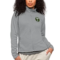Women's Antigua Heather Portland Timbers Team Logo Course Full-Zip Jacket