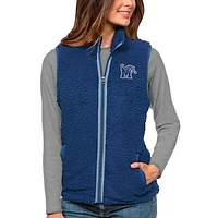 Women's Antigua Royal Memphis Tigers Grace Full-Zip Vest