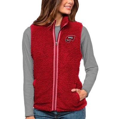 Women's Antigua Red Western Kentucky Hilltoppers Grace Full-Zip Vest