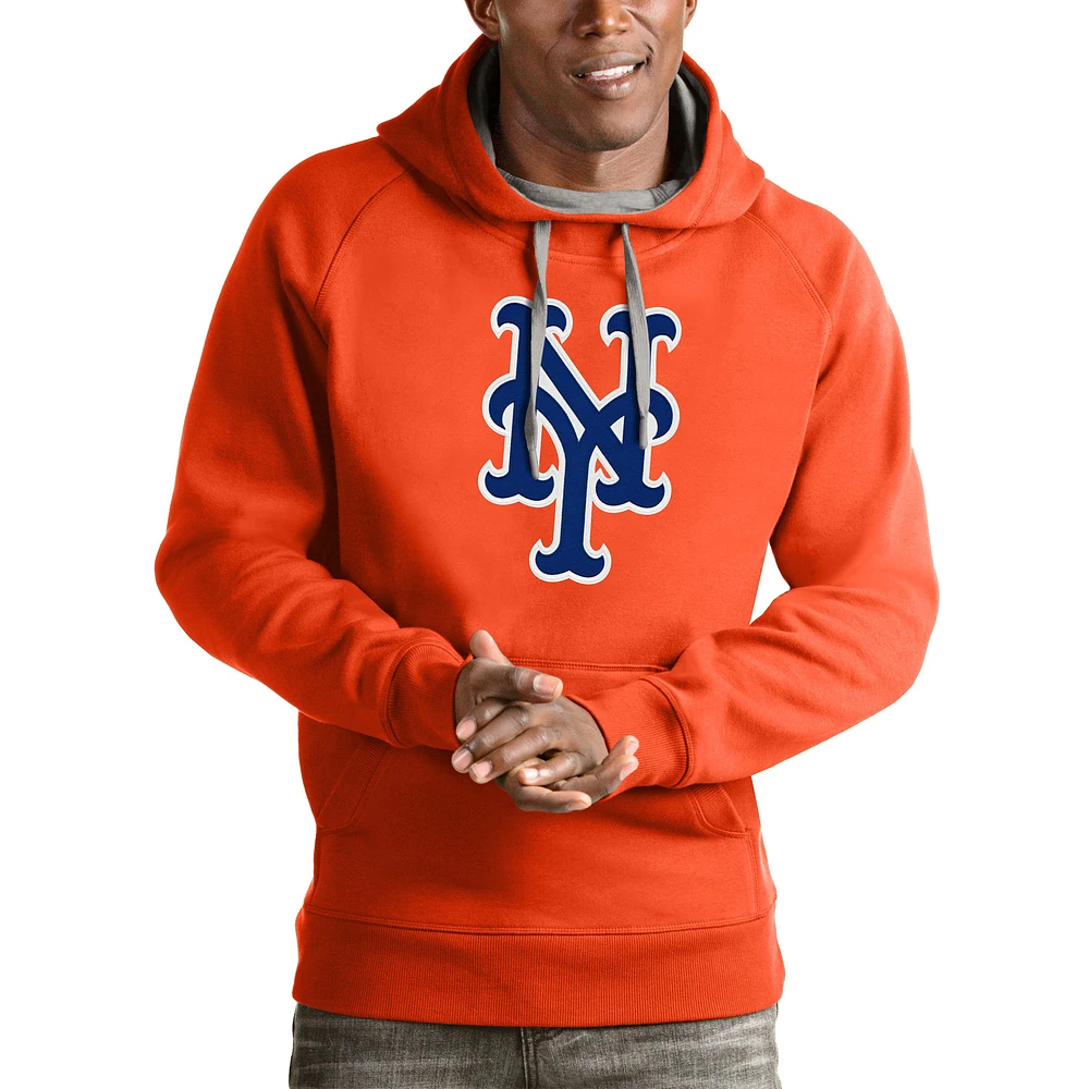 Men's Antigua New York Mets Victory Pullover Team Logo Hoodie