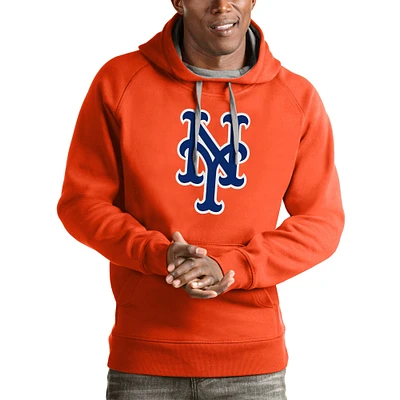 Men's Antigua New York Mets Victory Pullover Team Logo Hoodie