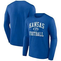 Men's Royal Kansas Jayhawks First Sprint Team Long Sleeve T-Shirt