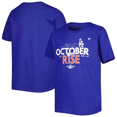 Youth Royal Los Angeles Dodgers 2022 Postseason Locker Room T-Shirt