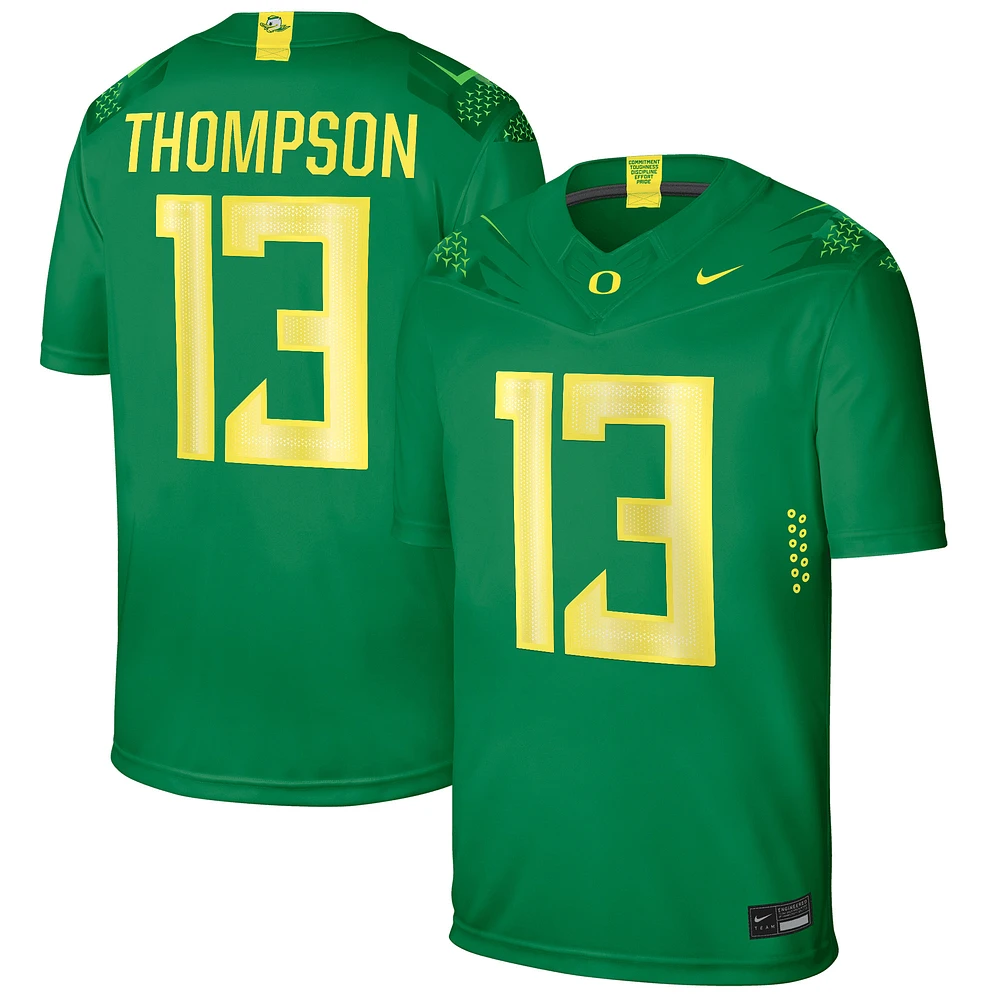 Men's Nike Ty Thompson Green Oregon Ducks NIL Replica Football Jersey