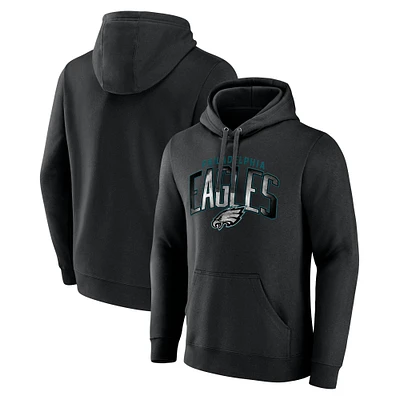 Men's Black Philadelphia Eagles Smoke Arch Pullover Hoodie