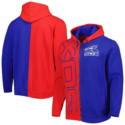 Men's Mitchell & Ness Red/Navy Chicago White Sox Fleece Full-Zip Hoodie