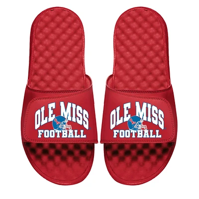 Unisex ISlide Red Ole Miss Rebels Football Varsity Slide Sandals