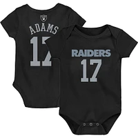 Newborn & Infant Davante Adams Black Las Vegas Raiders Mainliner Player Name & Number Bodysuit