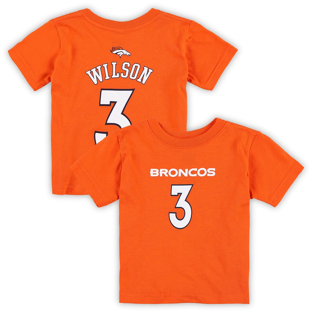 Infant Russell Wilson Orange Denver Broncos Mainliner Name & Number T-Shirt