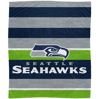 Seattle Seahawks 50'' x 60'' Stripe Flannel Fleece Blanket