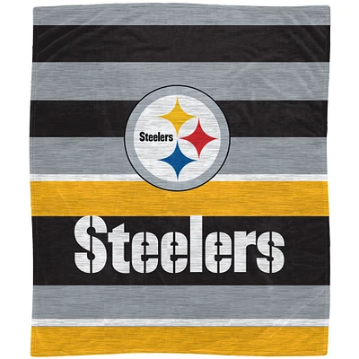 Pittsburgh Steelers 50'' x 60'' Stripe Flannel Fleece Blanket