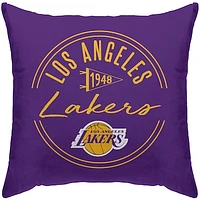 Los Angeles Lakers 18'' x 18'' Script Circle Duck Cloth Décor Pillow Cover