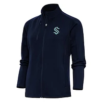Women's Antigua Navy Seattle Kraken Team Logo Generation Full-Zip Jacket