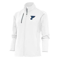 Women's Antigua White St. Louis Blues Team Logo Generation Full-Zip Jacket