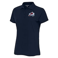 Women's Antigua Navy Colorado Avalanche Team Logo Legacy Pique Polo