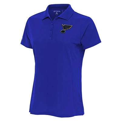 Women's Antigua Royal St. Louis Blues Team Logo Legacy Pique Polo