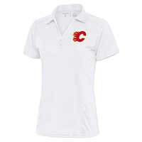 Women's Antigua Calgary Flames Team Logo Tribute Polo