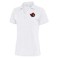 Women's Antigua White Ottawa Senators Team Logo Tribute Polo