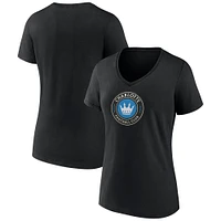 Women's Charlotte FC Official Logo V-Neck T-Shirt