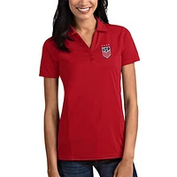 Women's Antigua Red USWNT Tribute Polo