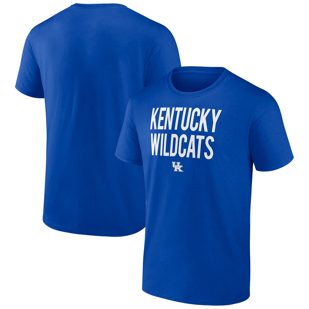 Men's Royal Kentucky Wildcats Stack Slogan T-Shirt